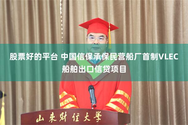 股票好的平台 中国信保承保民营船厂首制VLEC船舶出口信贷项目