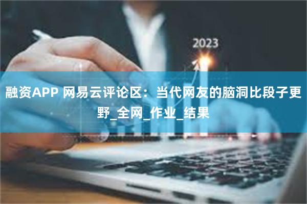 融资APP 网易云评论区：当代网友的脑洞比段子更野_全网_作业_结果