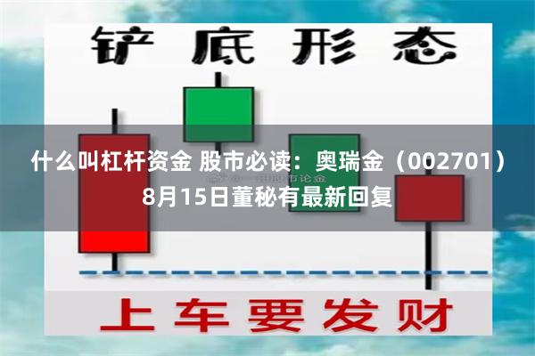 什么叫杠杆资金 股市必读：奥瑞金（002701）8月15日董秘有最新回复