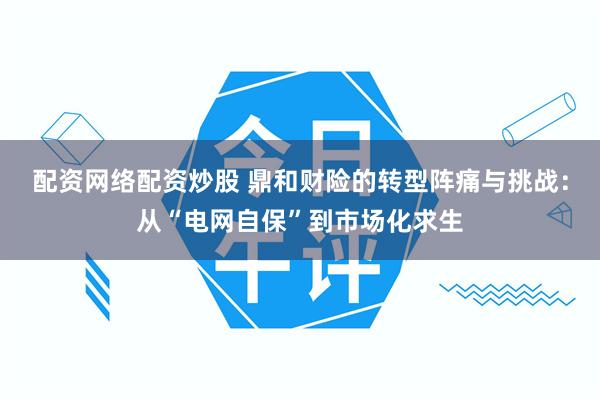 配资网络配资炒股 鼎和财险的转型阵痛与挑战：从“电网自保”到市场化求生